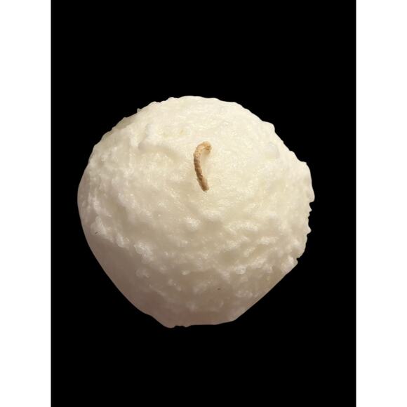 Retired PartyLite SNOWBALL Candle Q6810 Large 6” White Christmas Or As You Like - Picture 5 of 5